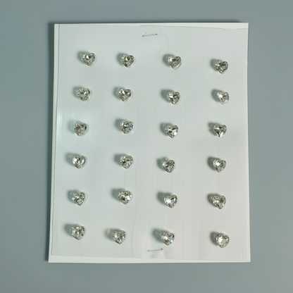 Crystal Heart 3D Hair Sticker Sheet
