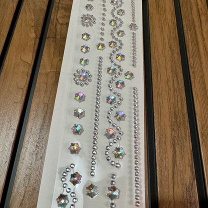 Pearl Butterfly & Stars 3D Hair Sticker Sheet | Self-Adhesive