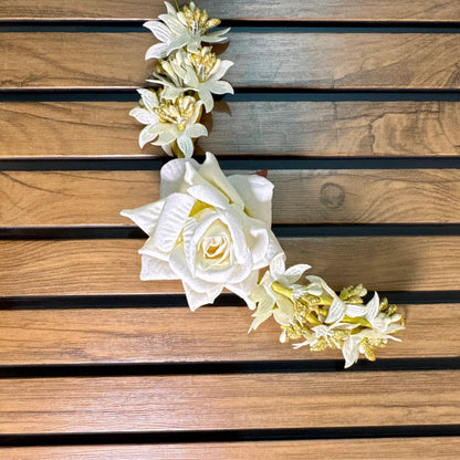 Rose Blossom Gajra with Ivory White Rose