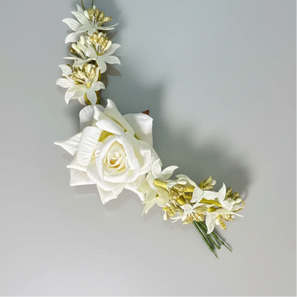 Rose Blossom Gajra – White Rose