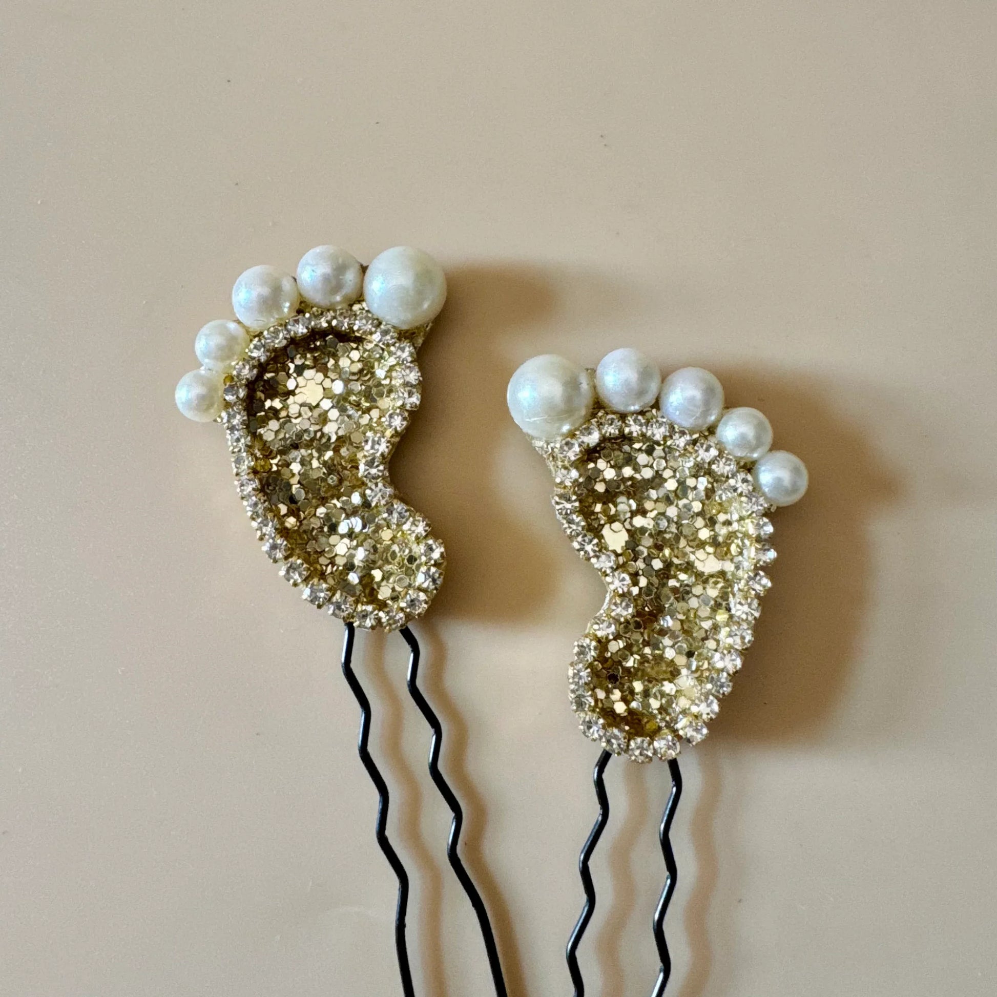Baby Feet Hair Pin Set for Baby Shower