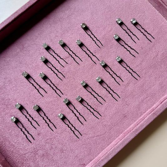 Premium Silver Crystal Pins