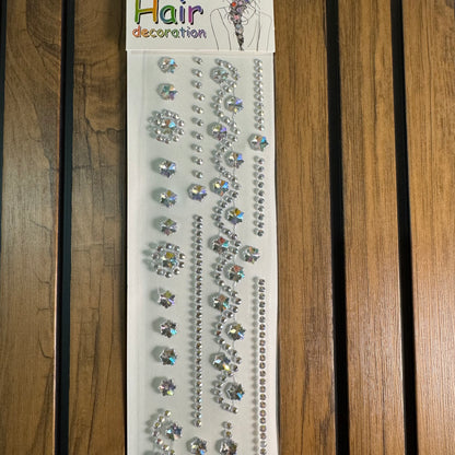 Pearl Butterfly & Stars 3D Hair Sticker Sheet | Self-Adhesive