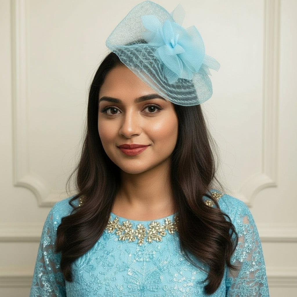 Sky Blue Majesty Fascinator Hat