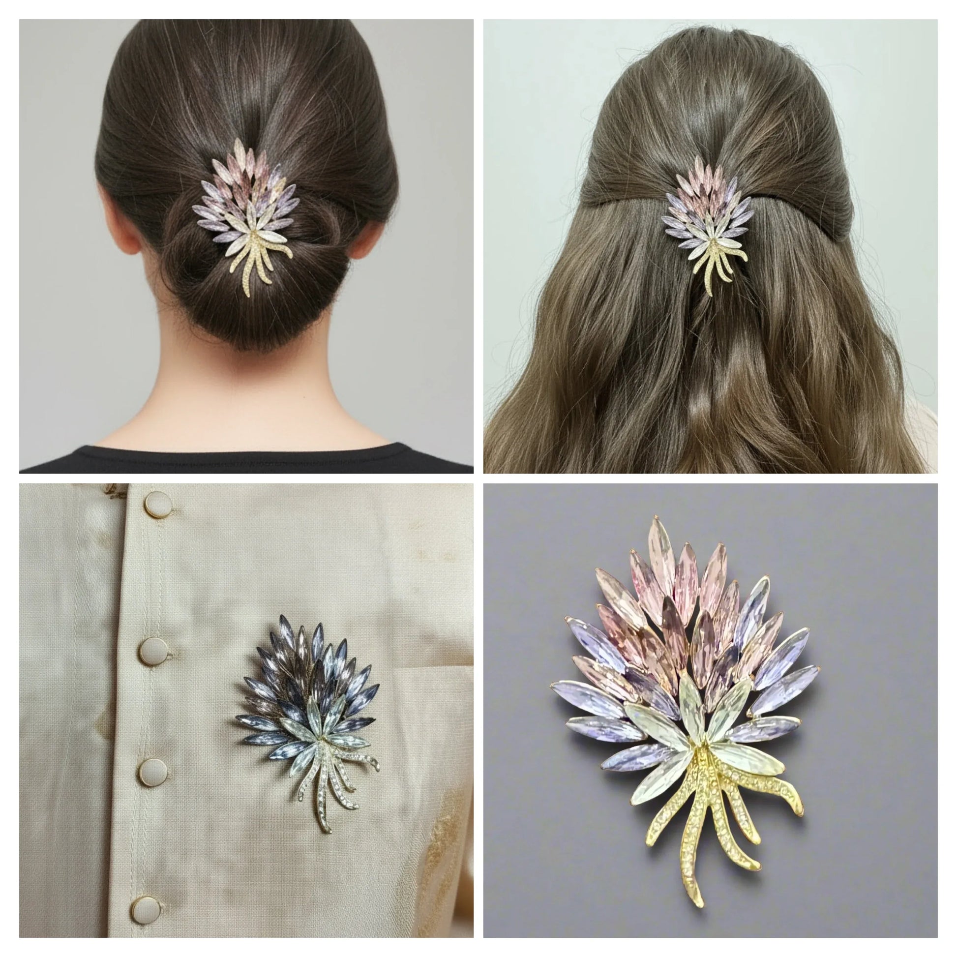 Crystal Bloom Brooch Pin