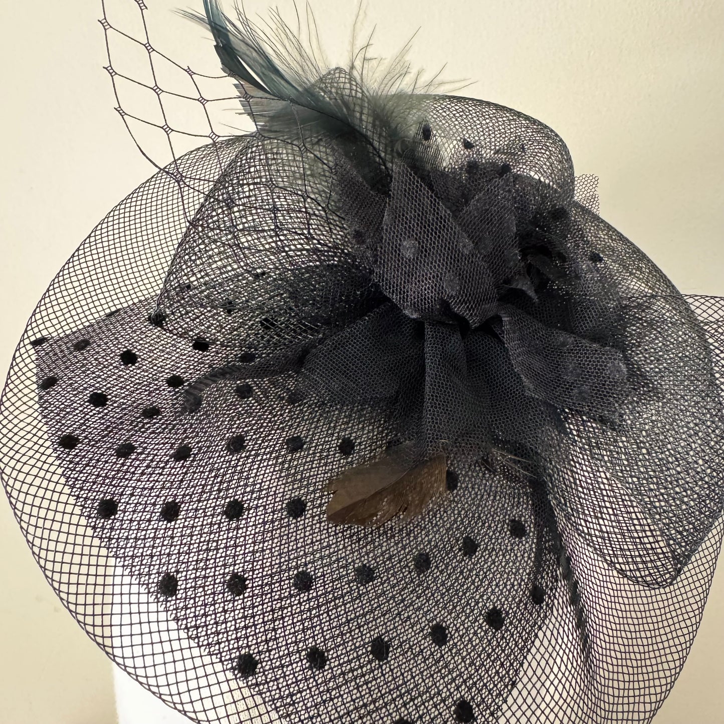 Black Fascinator Hat Hair Clip