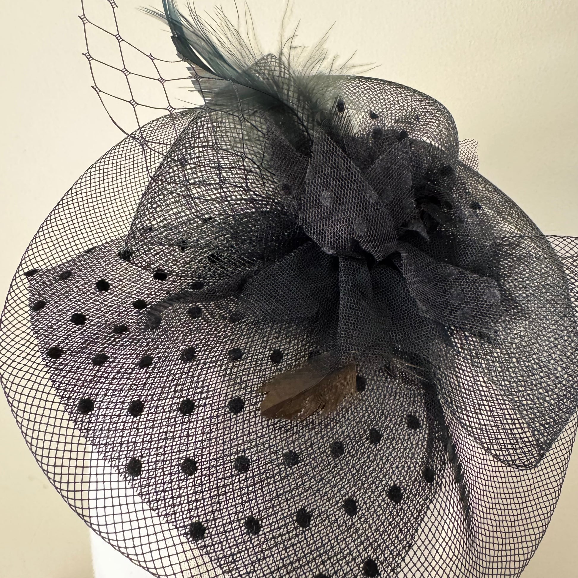 Black Fascinator Hat Hair Clip