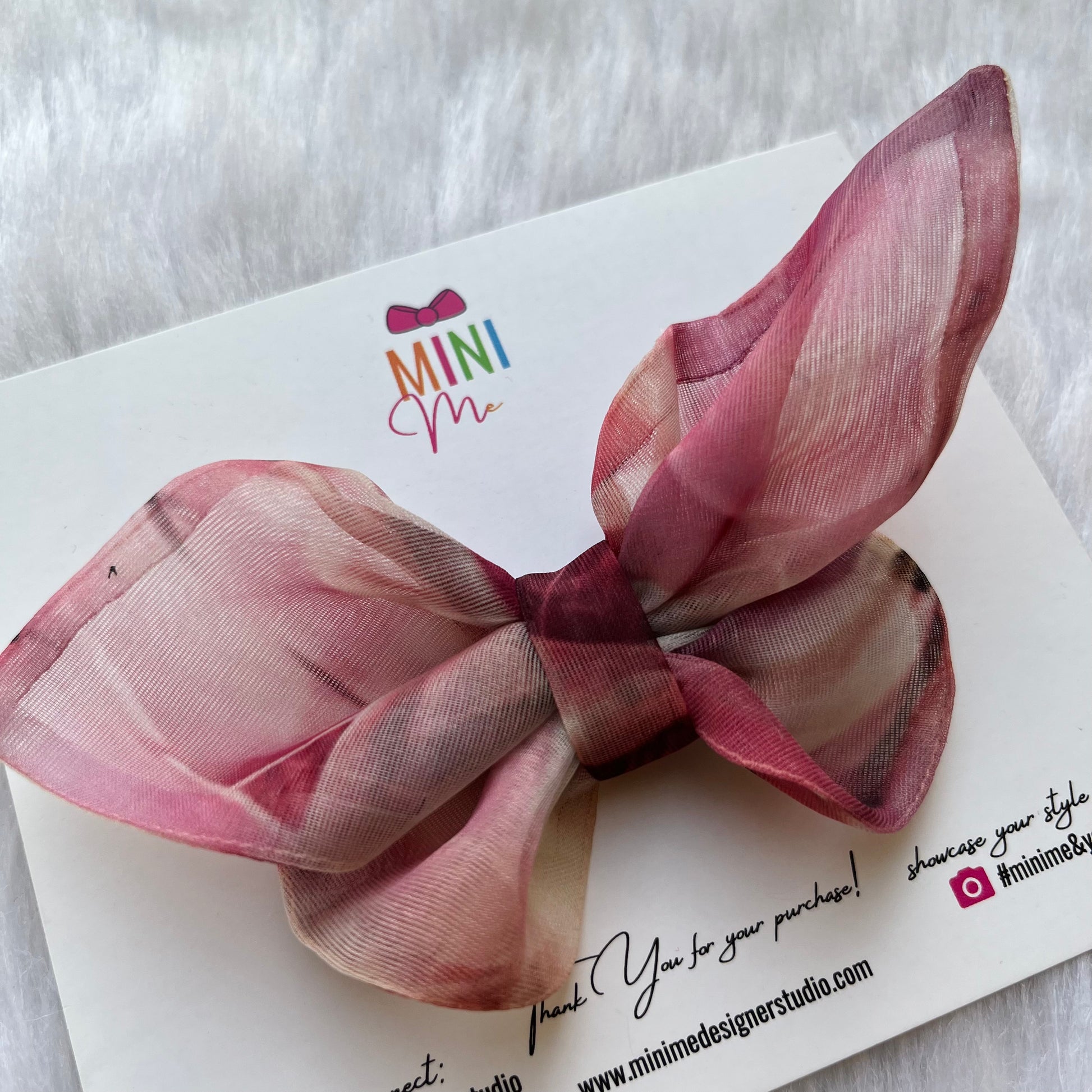 Pink Butterfly Bow Hair Clip