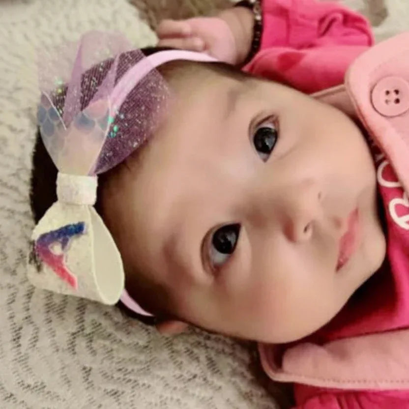 Custom Letter Mermaid Bow Headband