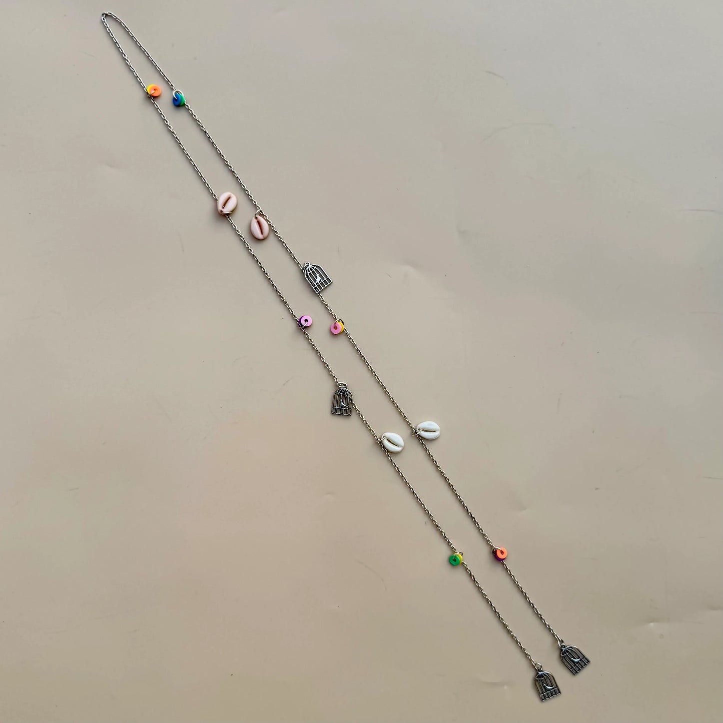 Shell & Charm Silver Hair Chain