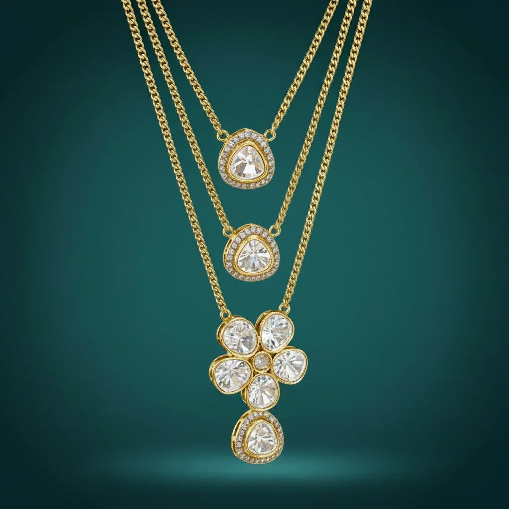 Raat Ki Rani Kundan Necklace & Earring Set