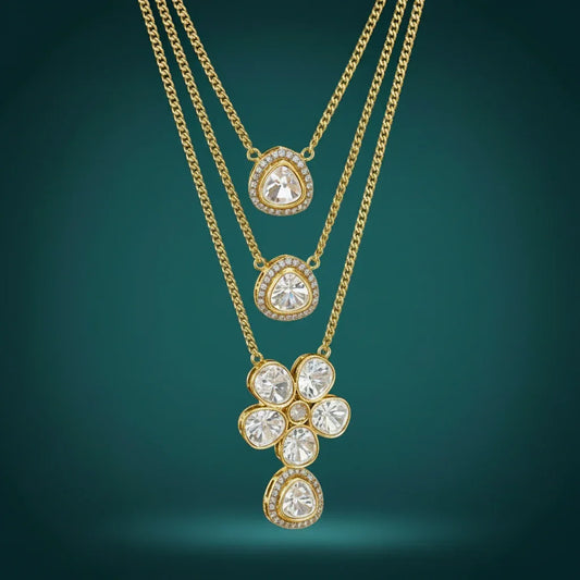 Raat Ki Rani Kundan Necklace & Earring Set