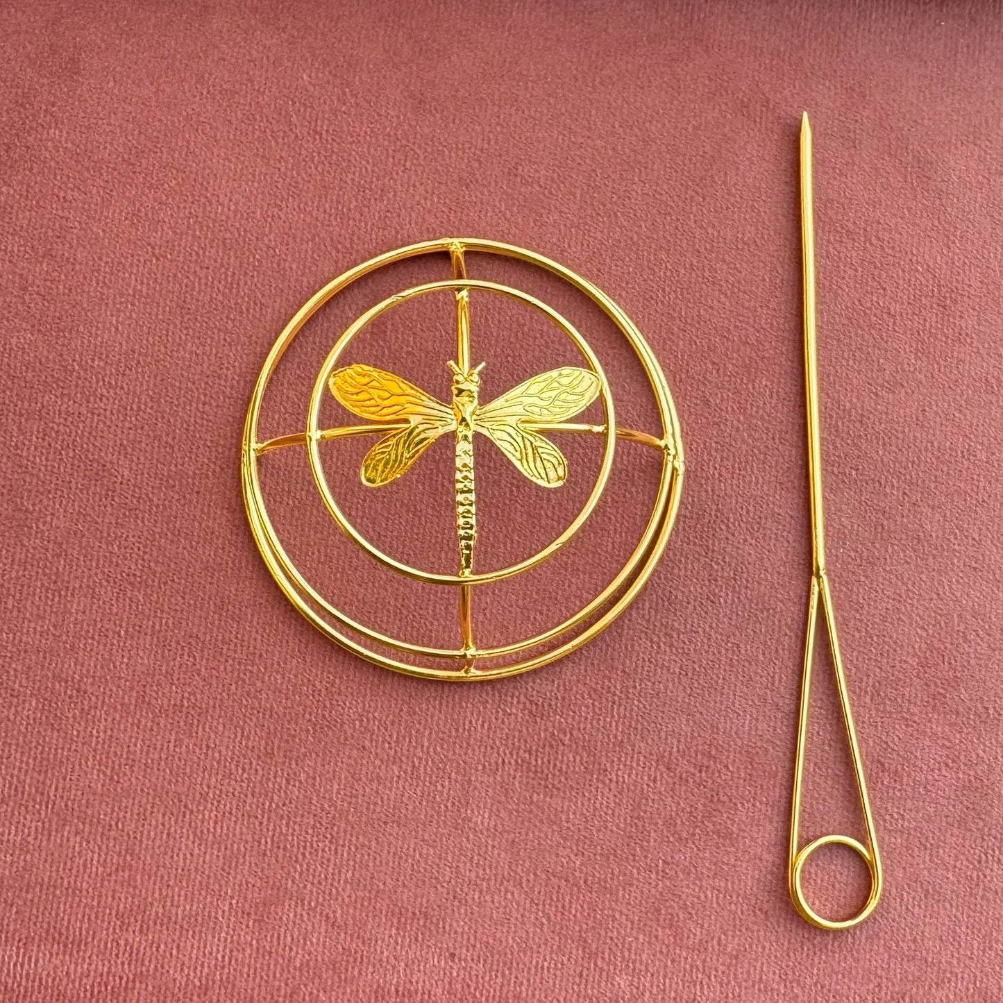 Dragonfly Brass Bun Cage