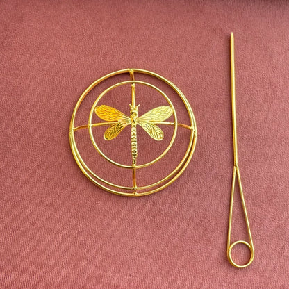 Dragonfly Brass Bun Cage