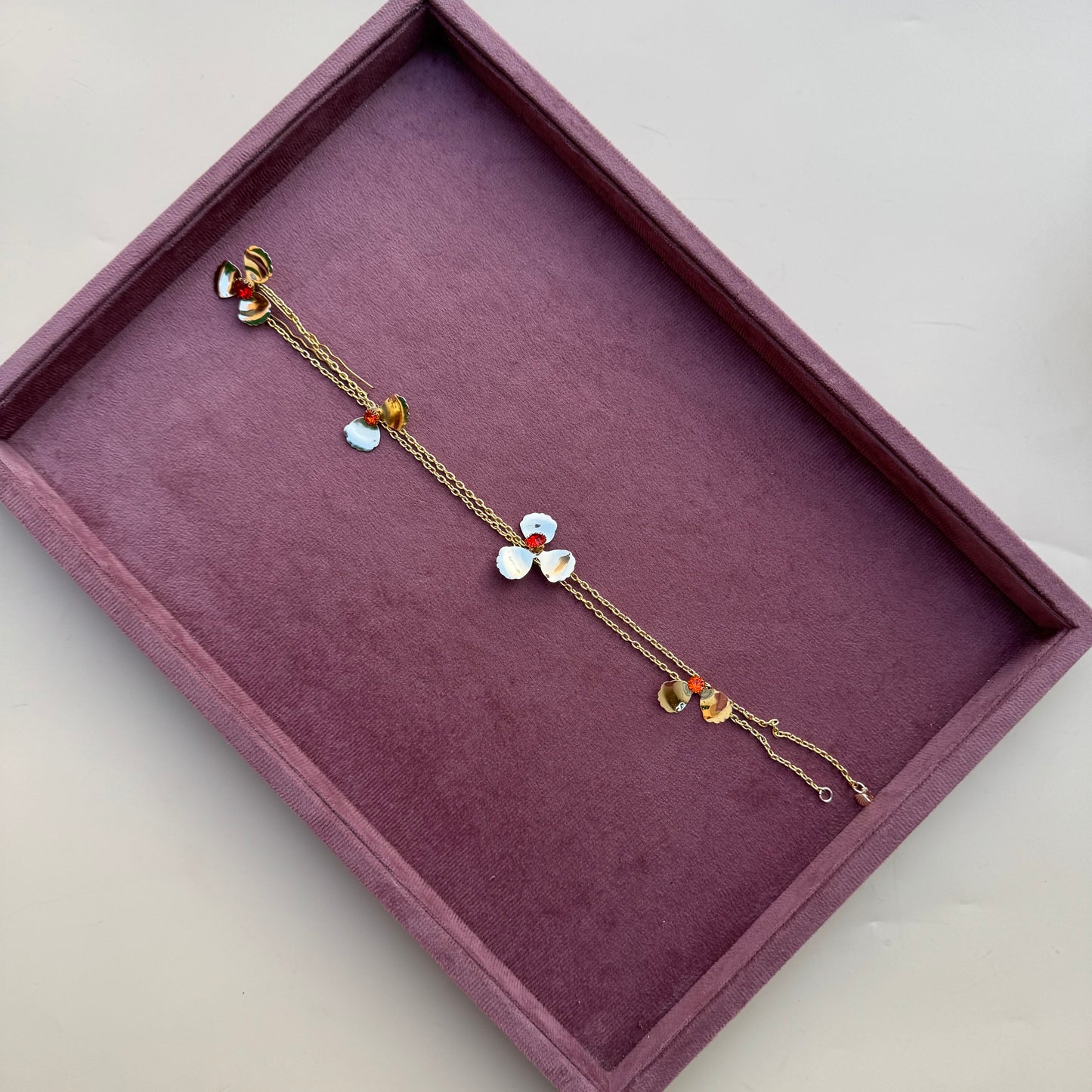 Golden Flowers Hair Chain