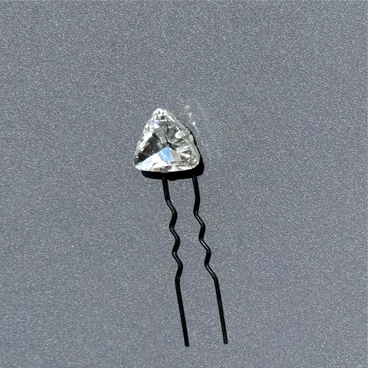 Triangle-Cut Crystal Hair Pin