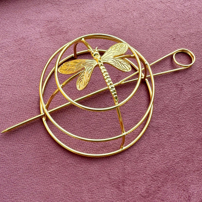 Dragonfly Brass Bun Cage