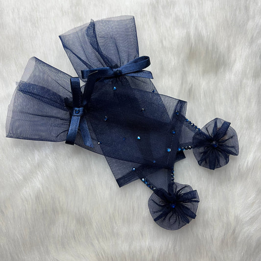 Sapphire Elegance Blue Stones Princess Gloves