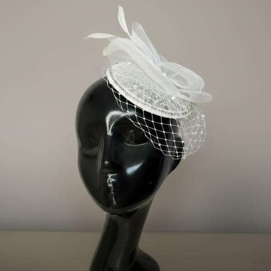 White Luxe Bridal Hat