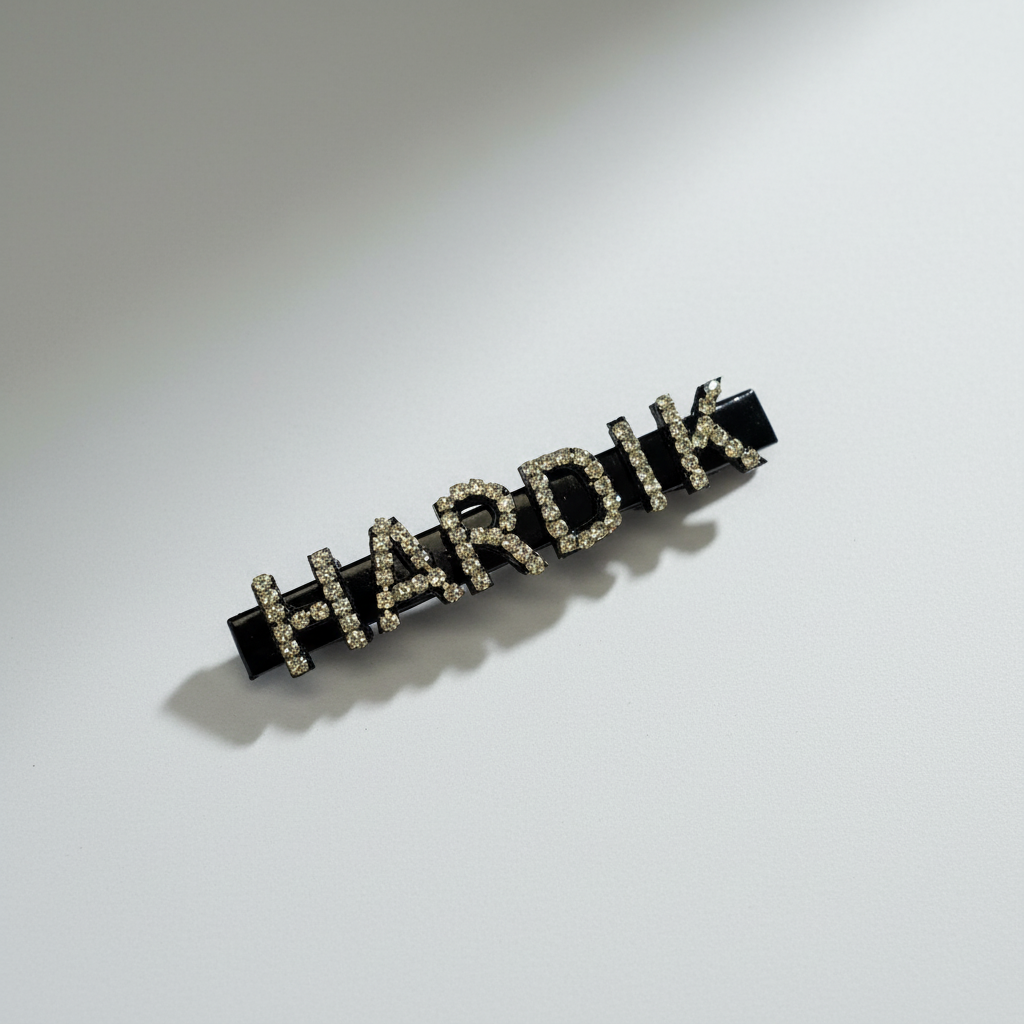 Personalized Crystal Name Hair Clip