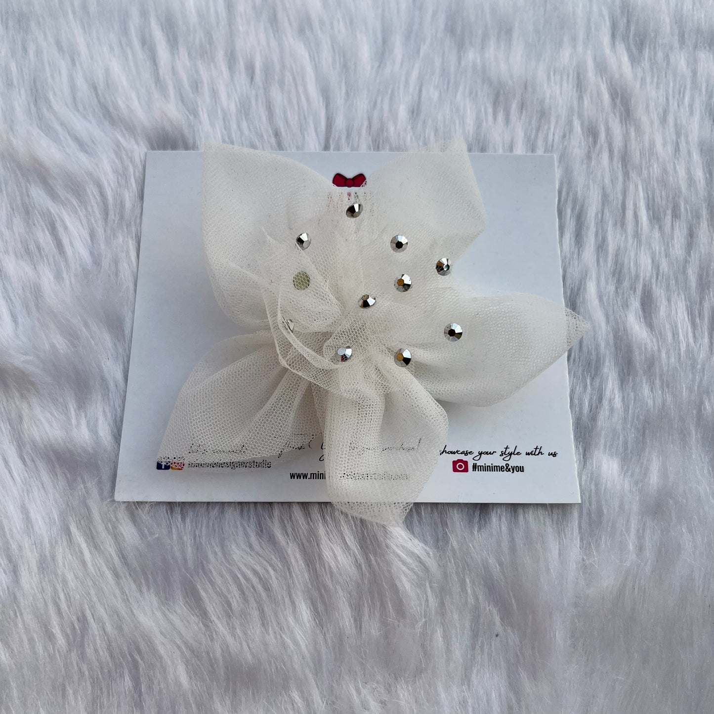 White Twilight Petals Hair Clip | Designer Hair Accessories