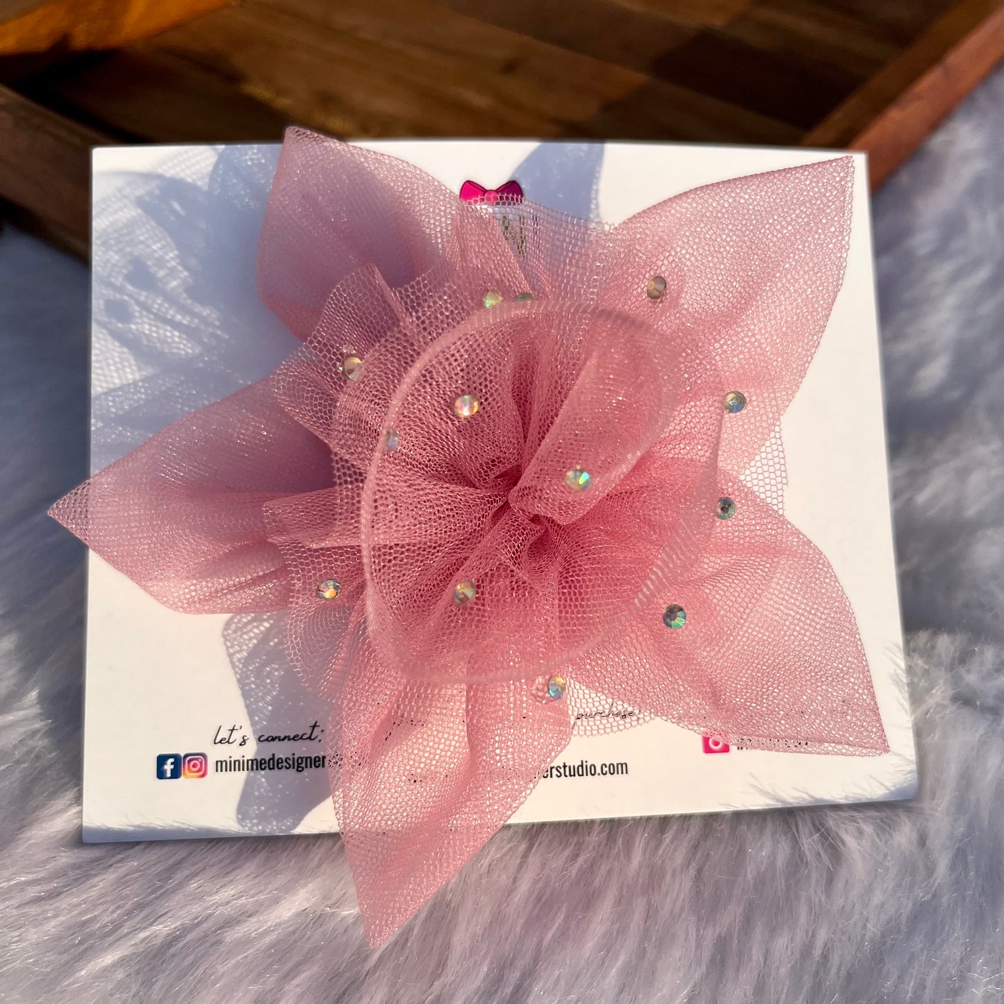 Onion Pink Twilight Petals Floral Hair Clip