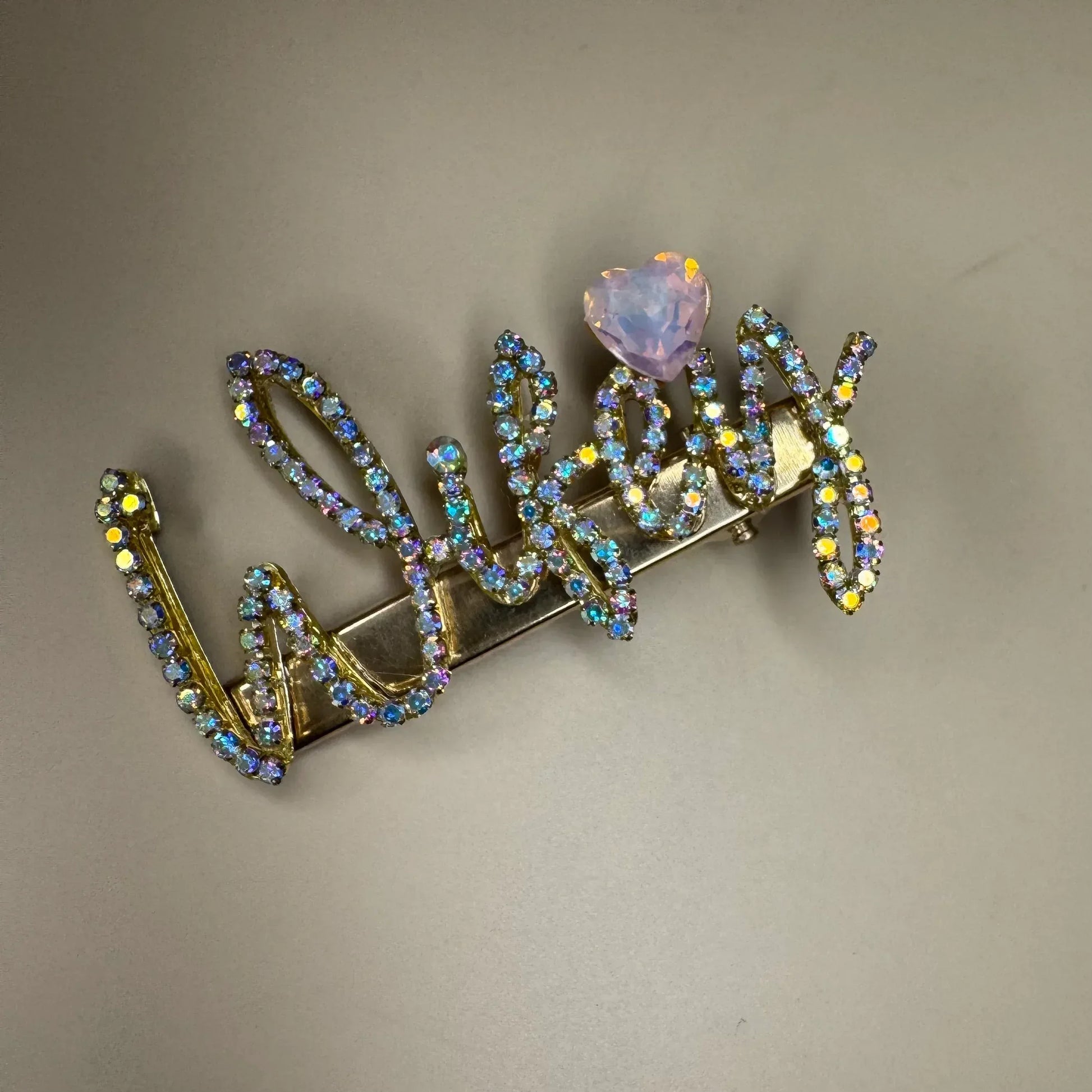 MultiColor Crystal Wifey Hair Clip