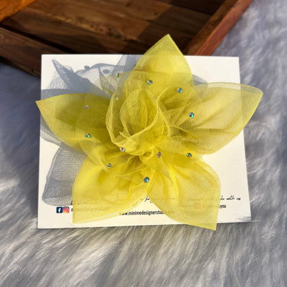 Yellow Twilight Petals Hair Clip
