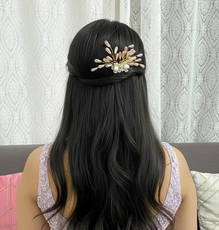 Gulabi Noor Hair Comb Pin