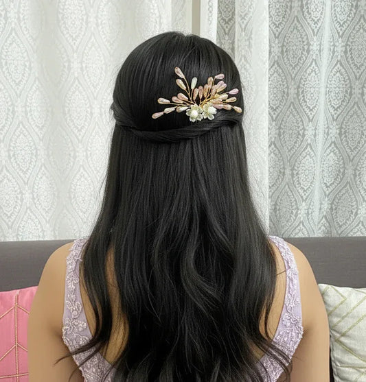Gulabi Noor Hair Comb Pin
