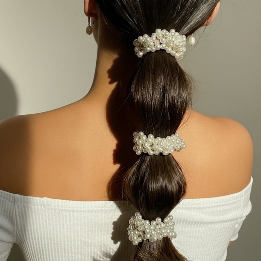 Cluster Pearl Hair Tie