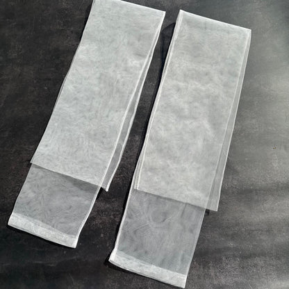 White Sheer Mesh Sleeve Gloves – Fingerless Opera Style