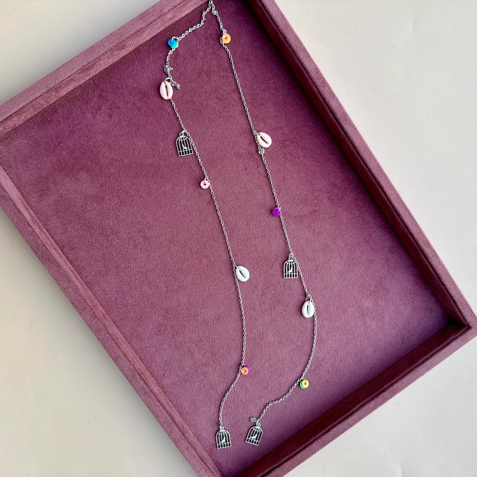 Shell & Charm Silver Hair Chain