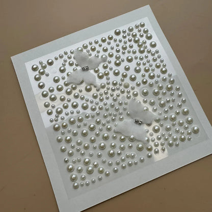 Pearl Butterfly 3D Self-Adhesive Hair Sticker Sheet