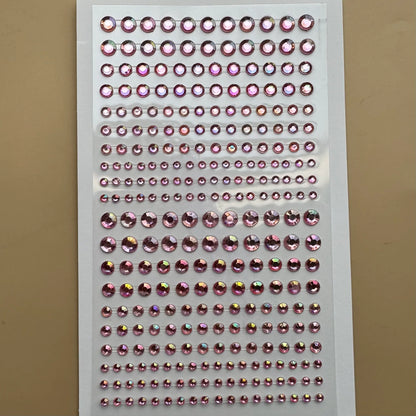 Rhinestone Pink Bling Hair Stickers