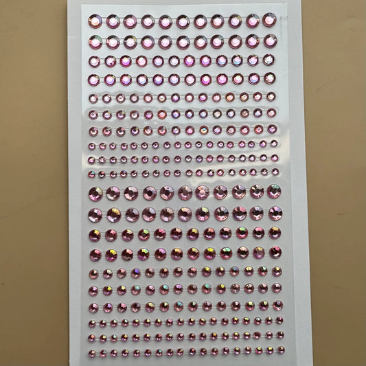 Rhinestone Pink Bling Hair Stickers