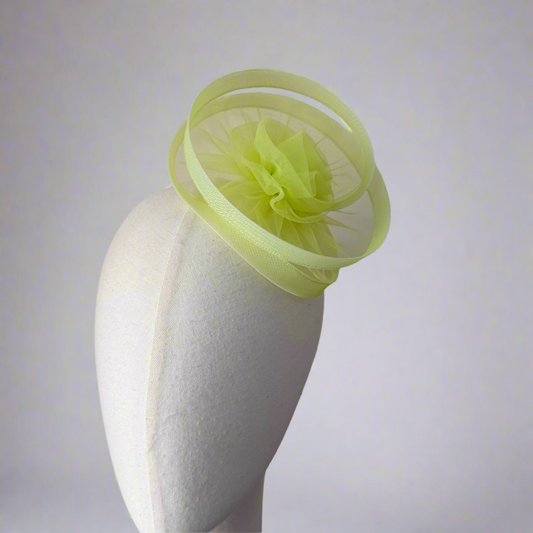 Twisted Neon Green Fascinator