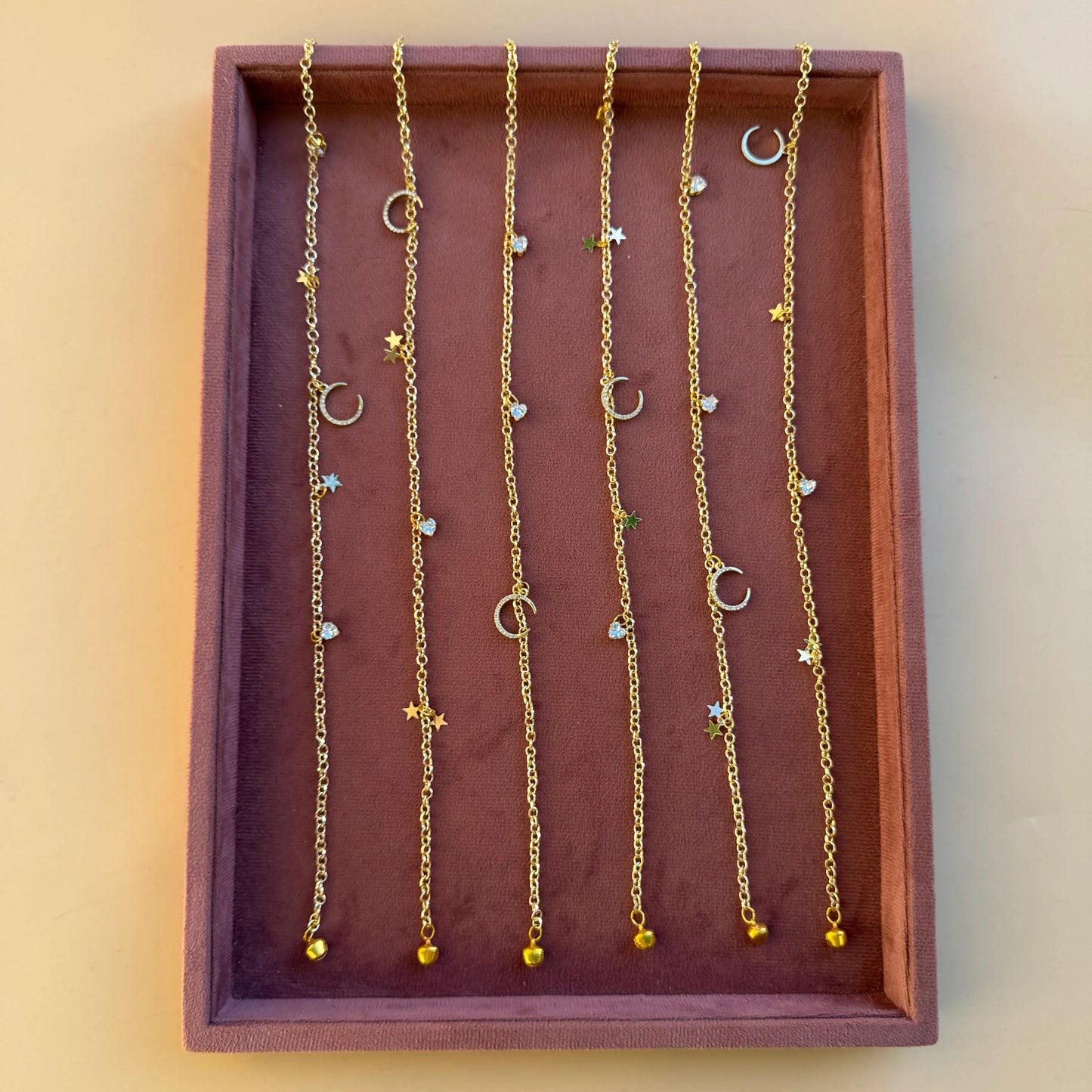 Celestial Moon & Star Bridal Hair Chain