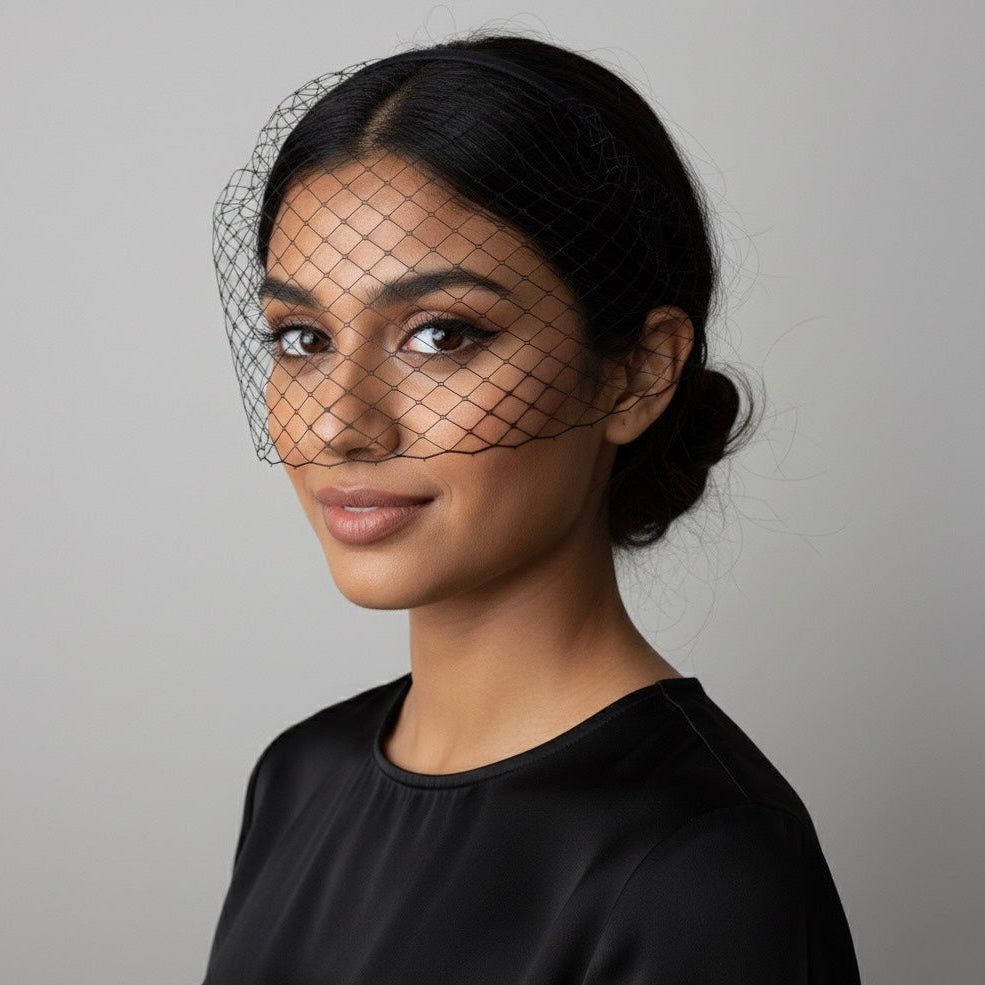 Black Birdcage Veil