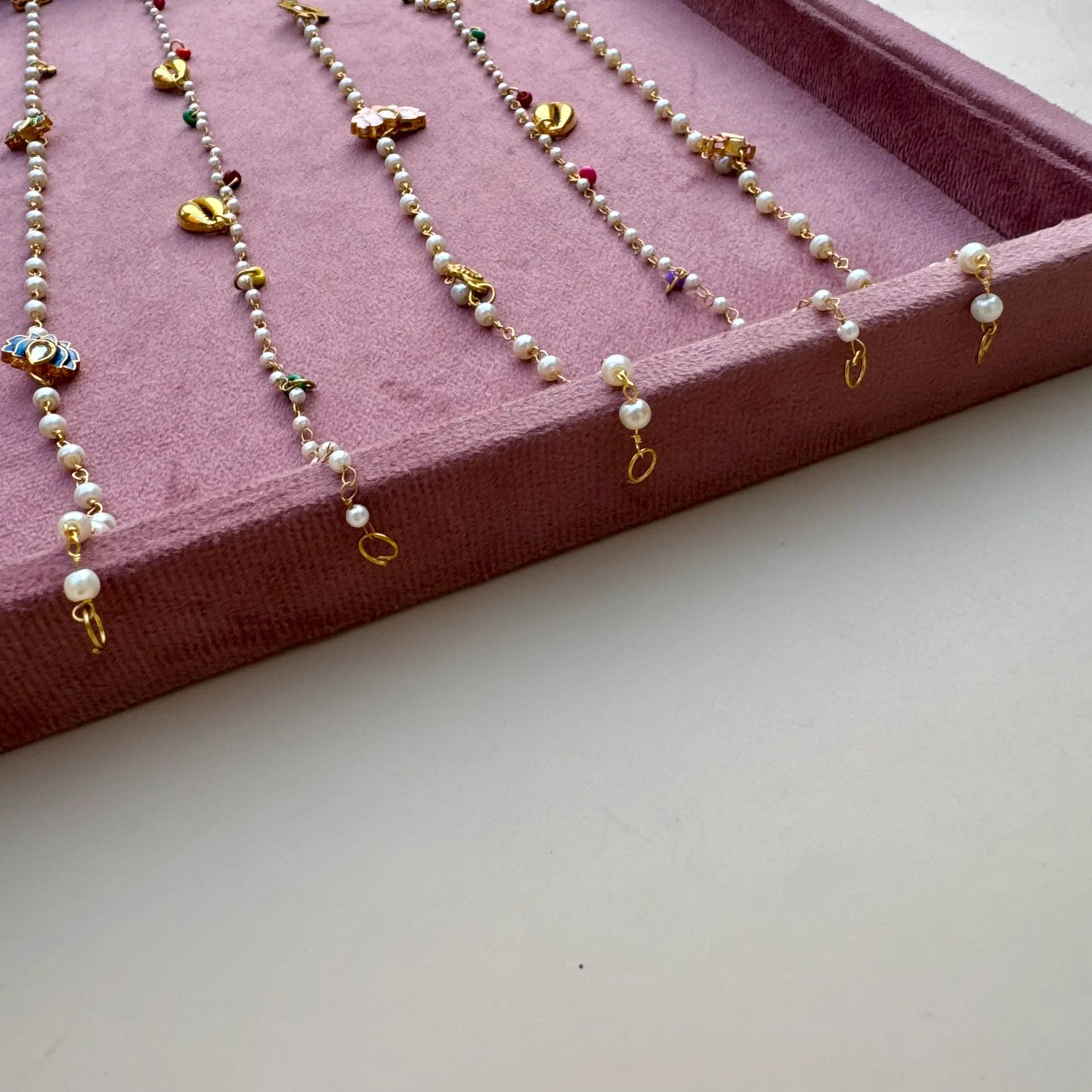 Lotus & Shell Pearl Bridal Hair Chain | Cascading Bun Accessory