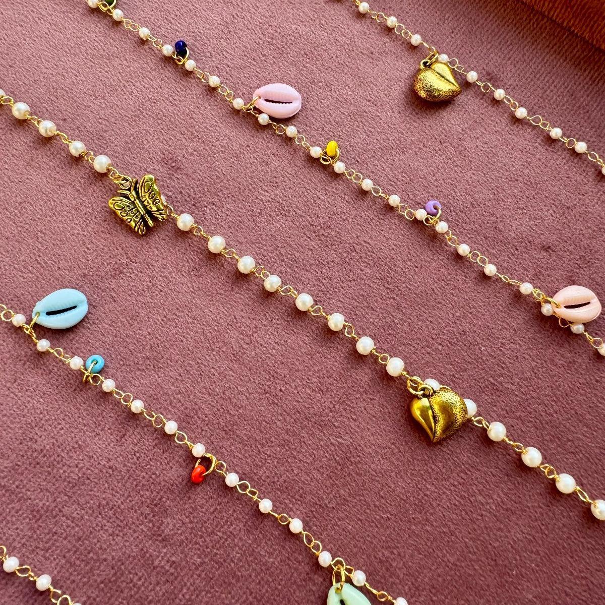 Hear & Butterfly Charm Hair Chains