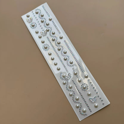 Pearl Butterfly Hair Stickers