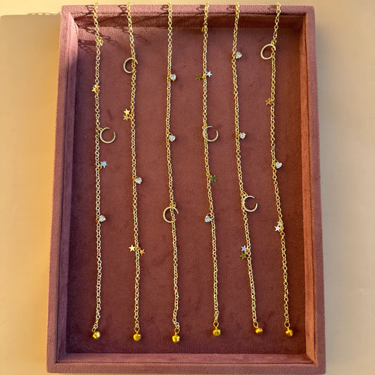 Celestial Moon & Star Hair Chain