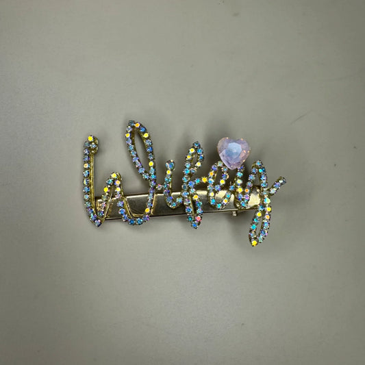 MultiColor Crystal Wifey Hair Clip