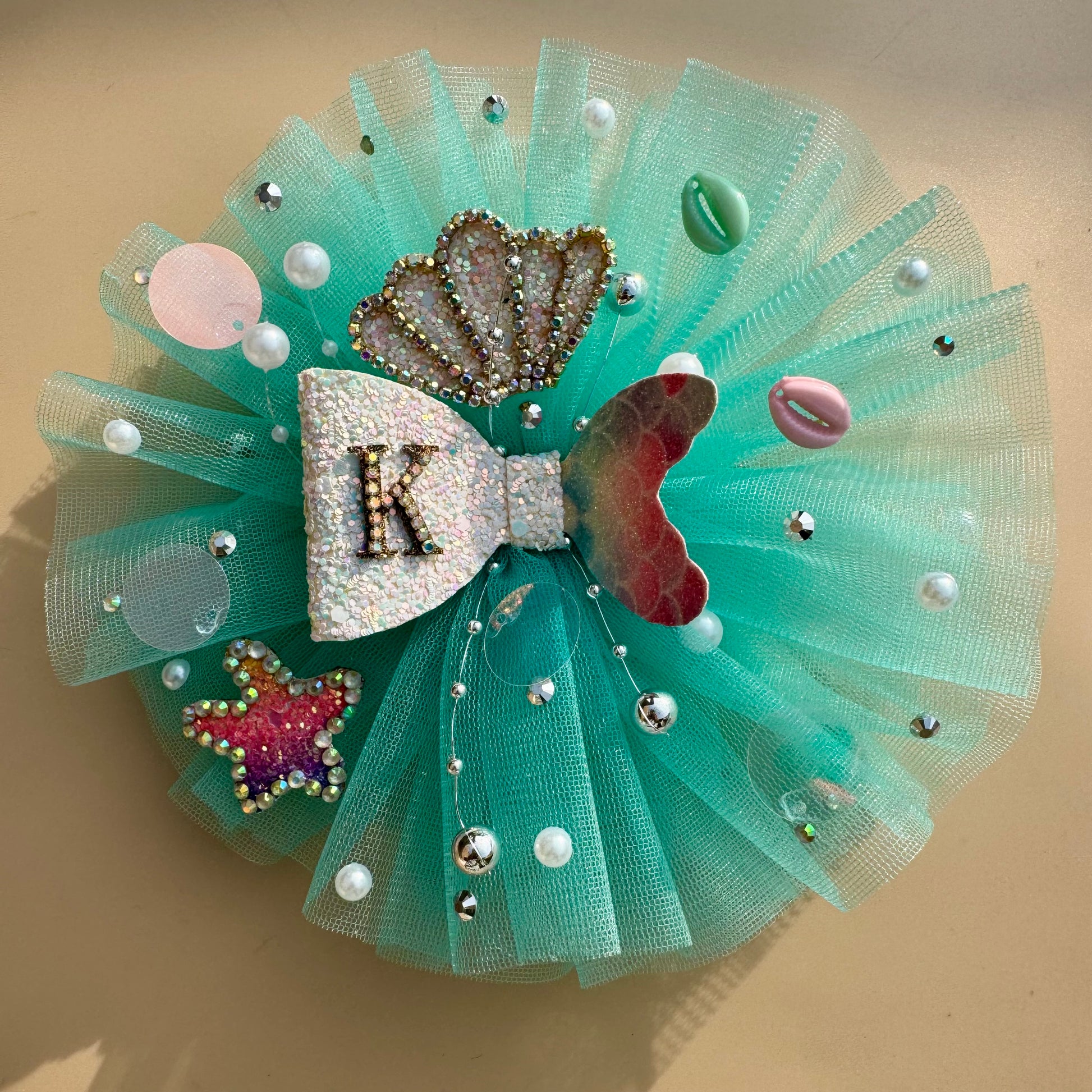 Mermaid Vibes sea green Fascinator