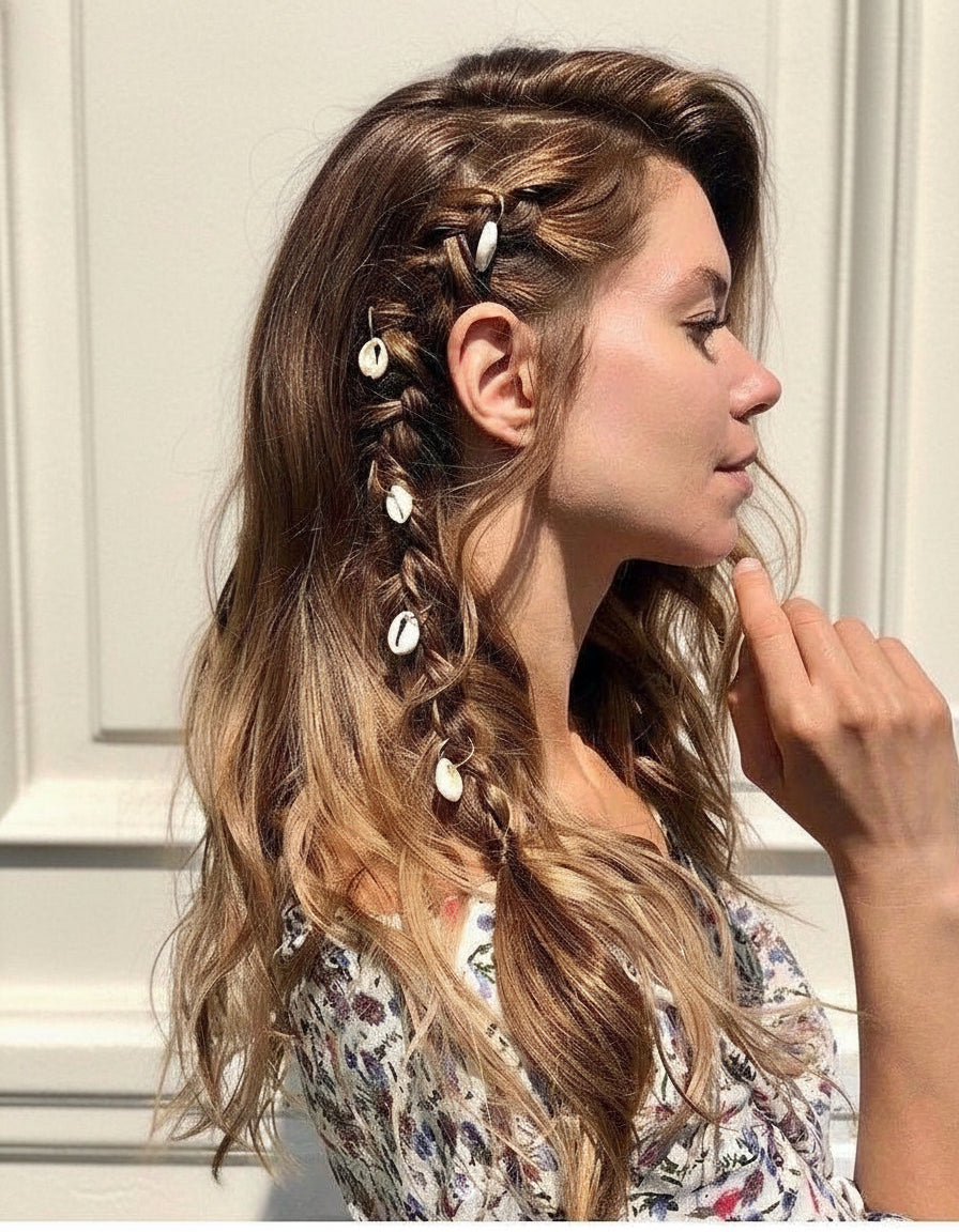 Cowrie Shell Braid Hair Charms