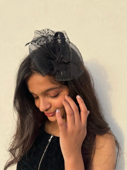 Black Diamond Delight Fascinator Hat