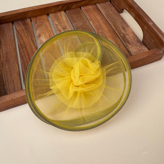 Twisted Mustard Yellow Fascinator Hat