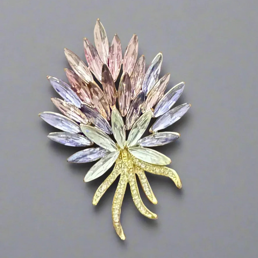 Crystal Bloom Brooch Pin