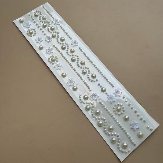 Pearl Flower Hair Stickers